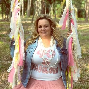 Birthday Tank top. Forty & fabulous, rose gold